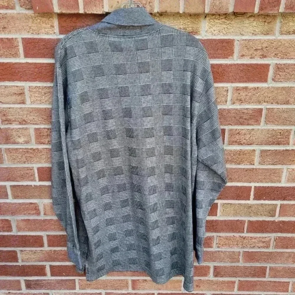 Vintage Slazenger Golf Shop Collection Men's Large Plaid Long Turtle Neck Shirt